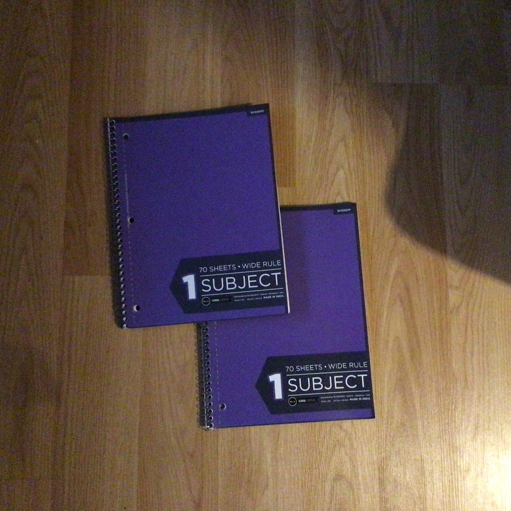 2 NEW WIDE RULED Notebooks